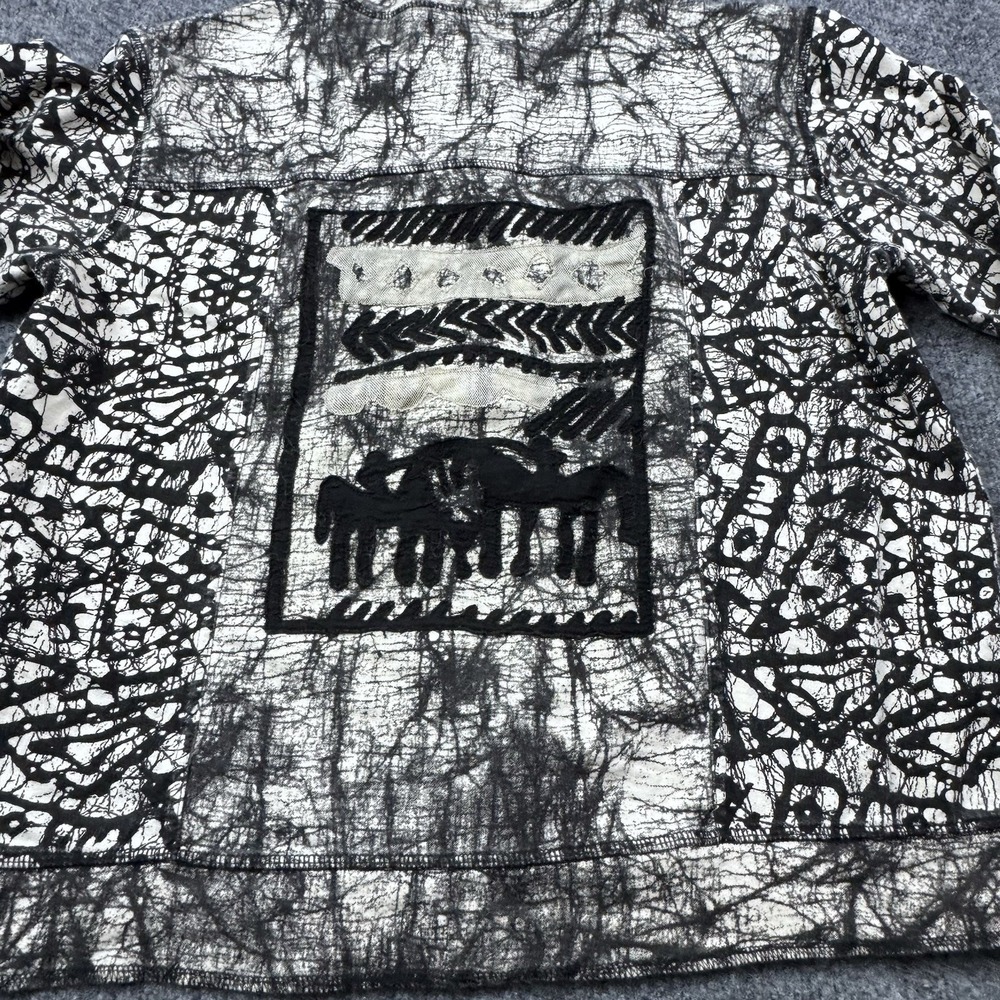 VTG Chico's Design Embroidered Horse Jacket Equestrian Art To Wear Size 1